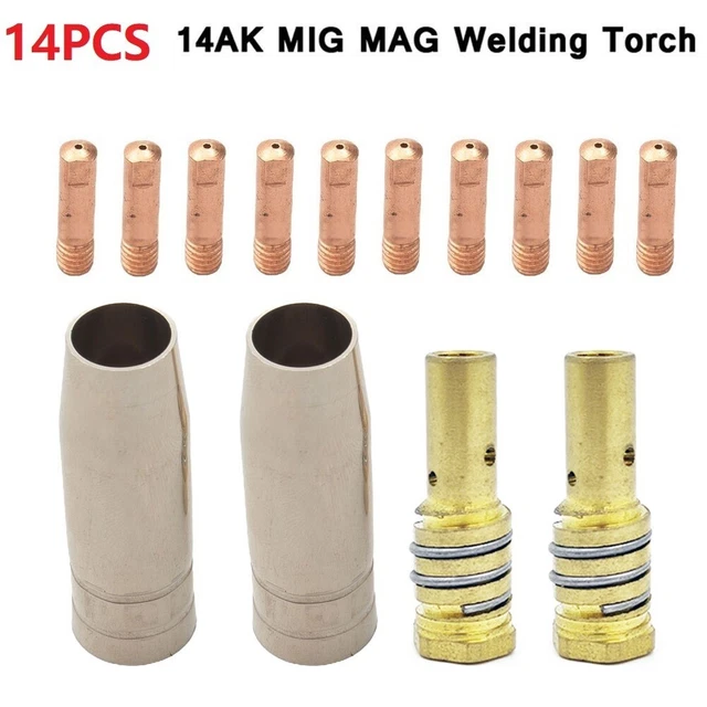 High Quality 14Pcs MIG-14AK Welding Torch Set with Torch Gas Nozzle Tip Holder