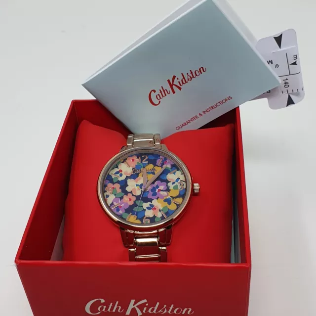 Cath Kidston Damen Roségold Armbanduhr mit Blumenmuster SCKL082RGM 3