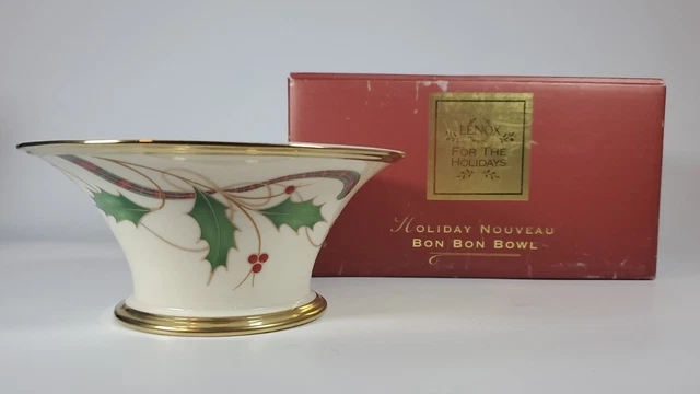 Lenox Holiday Nouveau Gold Bon Bon Dish Bowl 6-1/8”