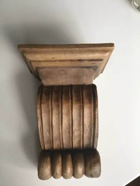 Soporte de mecha de madera dura tallado a mano