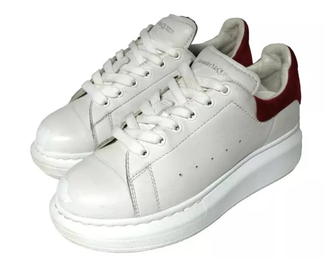 Alexander McQueen Oversized Sneakers Kids White Lust Red 587691 EU 32 US 1