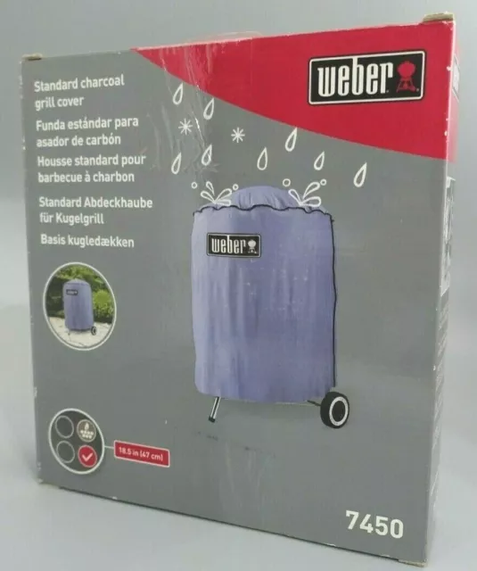 Genuine WEBER 7450 BBQ Grill Cover fits 47cm 18” Charcoal Barbecue Weatherproof