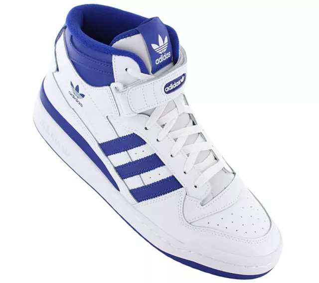 Adidas originals Forum mid Hommes Sneaker Cuir Blanc FY4976 Basket Schuh Neuf 2