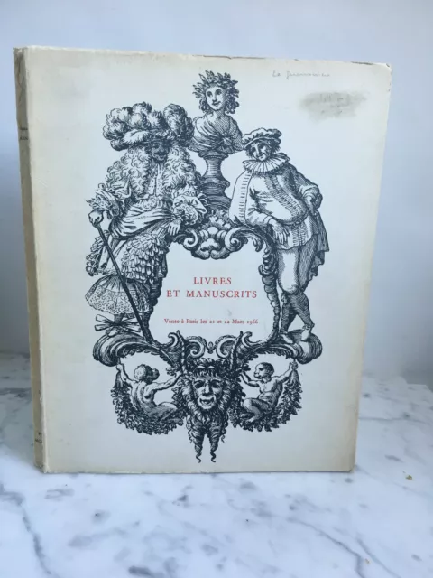 Catálogo De Venta Libros Y Manuscritos 21 Y 22 Mars 1966