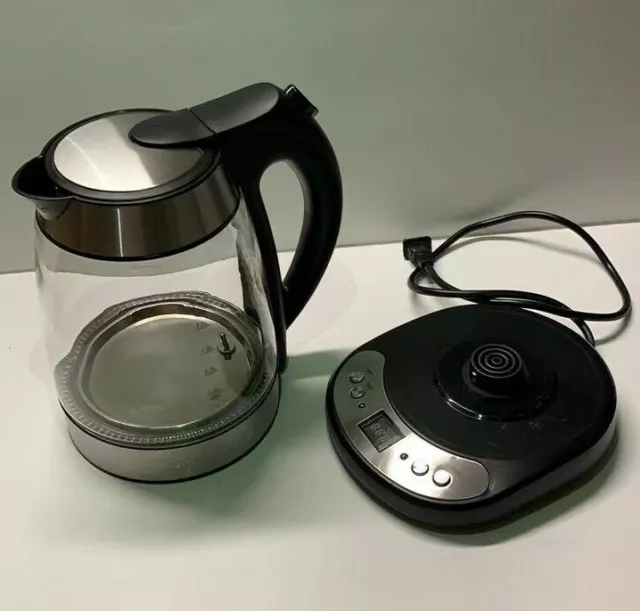Chefman 1.7 Liter Electric Glass Tea Kettle, Fast Hot Water Boiler, One  Touch Op