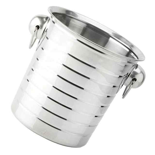 Cubo de hielo de acero inoxidable soporte de hielo cubo enfriador de bebidas cubo cubo cubo de bebidas