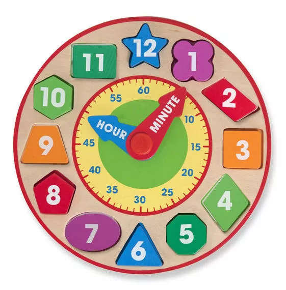 Melissa & Doug- Wooden Shape Sorting Clock