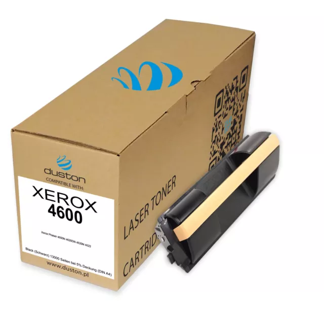 Toner Negro Compatible con Xerox Phaser 4600N 4620DN 4620N 46 3x 4600, 106R01534 2