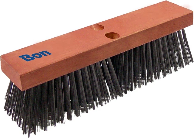 82-410 Steel Wire Asphalt Broom 16" , Brown