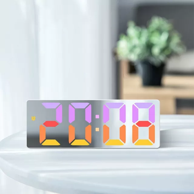 Acrylic Table Clock with Adjustable Brightness and Night Mode Time Setting