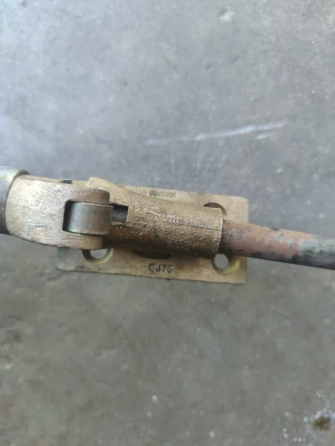 Vtg Glynn-Johnson GJ76 Overhead Holder and Stop. Brass Hardware. 3