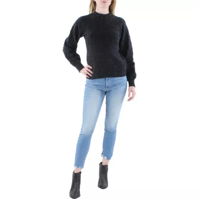 CeCe Womens Mock Turtleneck Ribbed Textured Pullover Sweater BHFO 3095