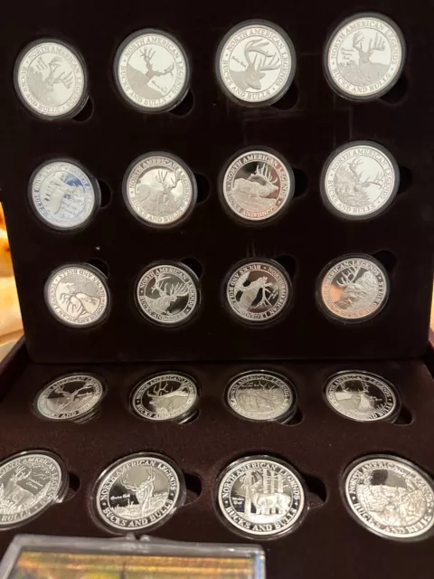 20 Coin LOT North American Legends Bucks and Bulls 1 oz Silver Set 0.999 w/Box