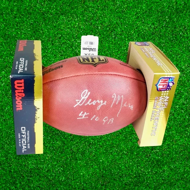 George Mira Um, Dolphins, 49Er's Wilson "The Duke" Nfl Signed Game Ball Football