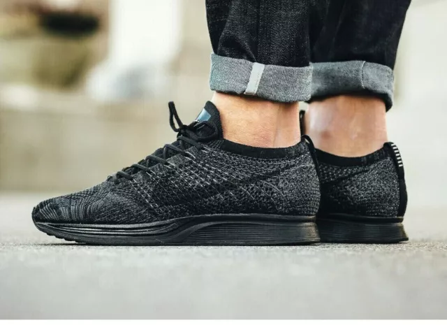 NIKE FLYKNIT RACER Running Trainers Triple Black Size UK 11.5 EU 47 US 12.5 259.00 PicClick UK