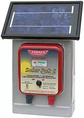 Parmak DF-SP-LI Electric Fence Charger, 25-Mile, Solar-Pak, 6-Volt Battery -