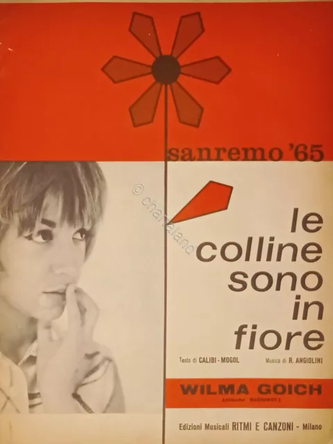 Spartiti - Le Colline sono in Fiore - Ballata di R. Angiolini - Wilma Goich 1965