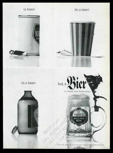 1963 Amstel Holland Birra Tazza Foto Vintage Stampa Campagna Pubblicitaria
