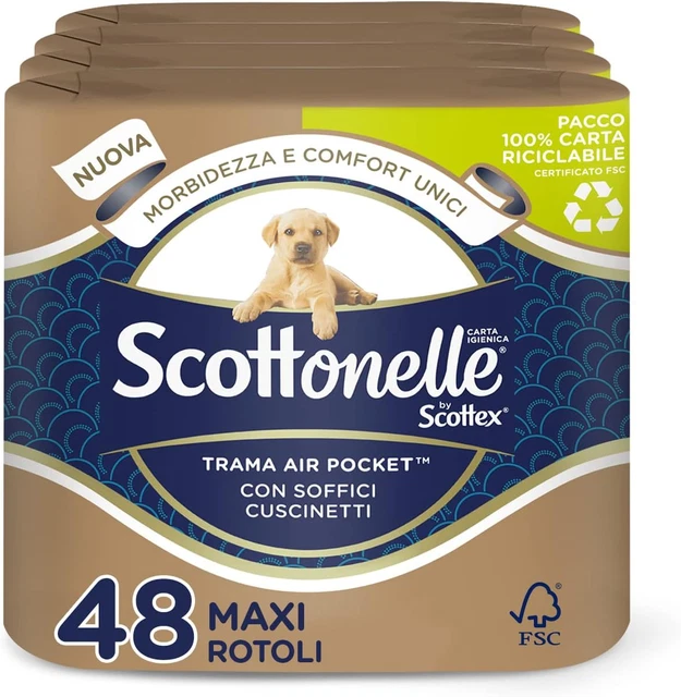 Carta Igienica Soffice E Trapuntata, Confezione Da 48 Rotoli Maxi (4X12)