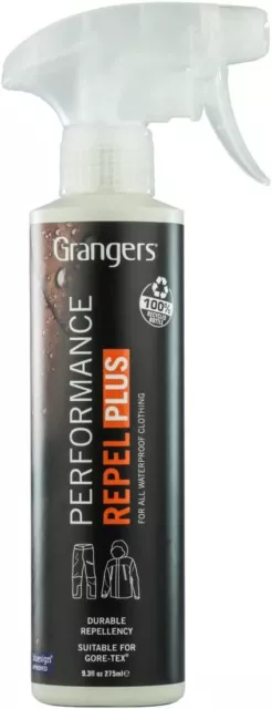 Grangers Performance Repel Plus | 275 ml | Repelencia al agua duradera para todo Wate