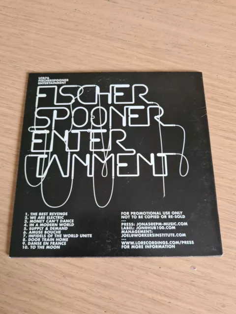 Fischer Spooner . Entertainment . 10 Trk Promo Cd In Card Sleeve 2