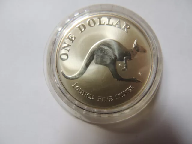 Australien 1 Dollar 1993 Kangaroo / Känguru 1 Oz Silber