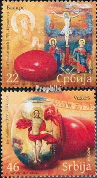 Serbia 343-344 (completa edizione) MNH 2010 Pasqua