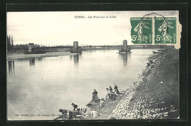 CPA Cosne, Les Ponts sur la Loire
