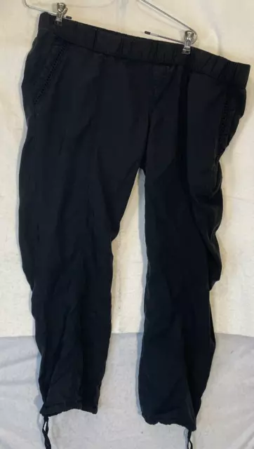 Jessica Simpson Maternity  Pants Women Size XL Black  Casual accents on pockets