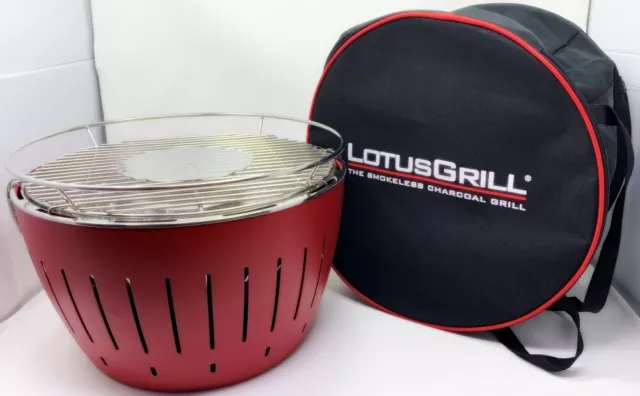 LotusGrill XL - Feuerrot (ROT) - Hallingers Premium-Grill-Gewürzen - DELUXE
