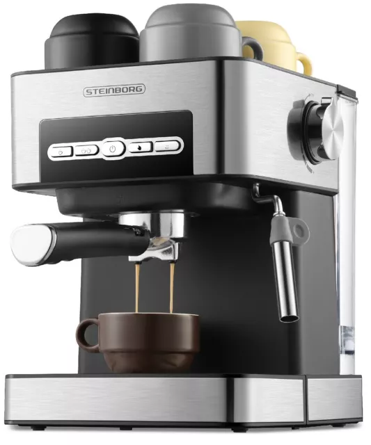 Cappuccinomaschine Espresso Maschine Siebträger Milchaufschäumer Kaffeemaschine