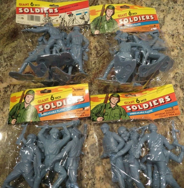 VINTAGE 6& GIANT PLASTIMARX Soldiers MIP Toy Liquidators/KB Toys