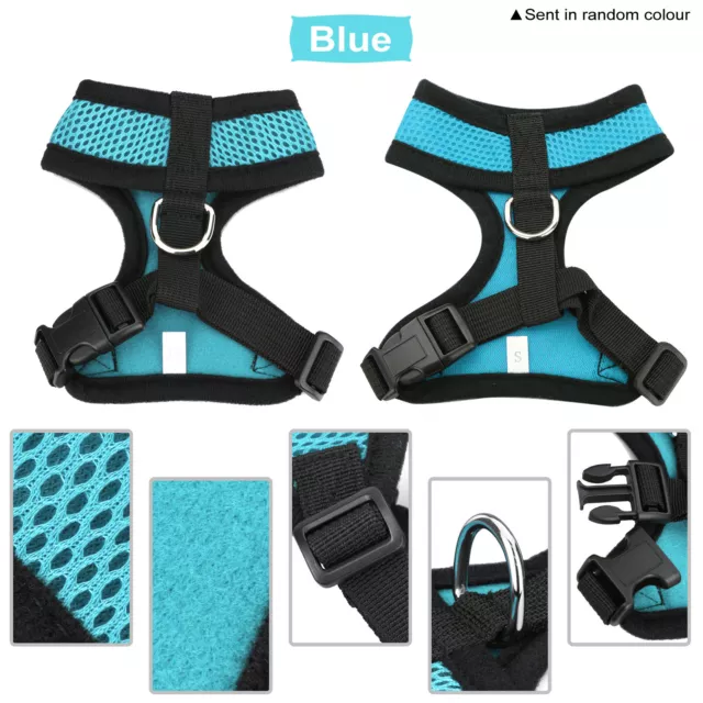 Breathe Dog Cat Puppy Soft VEST Mesh Adjustable Pet Harness Braces Clothe Leash 3