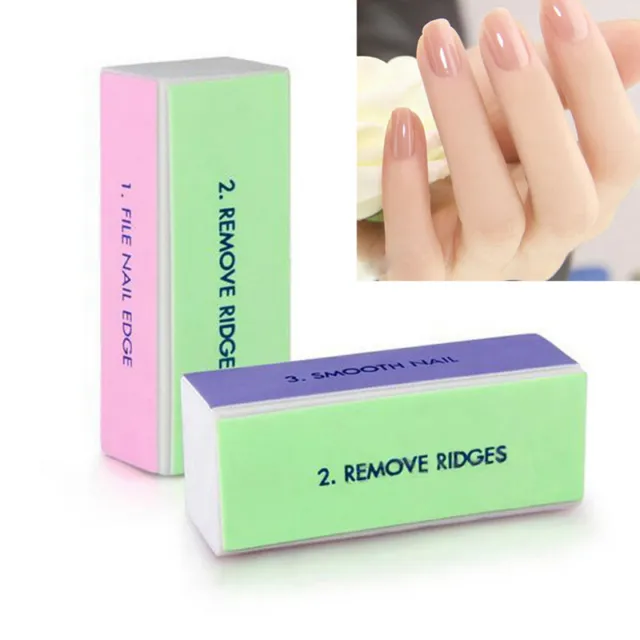 5 Pcs Buffer Nail Art Manicure 4 Way Shiner Buffing Block Sanding File FU Hu