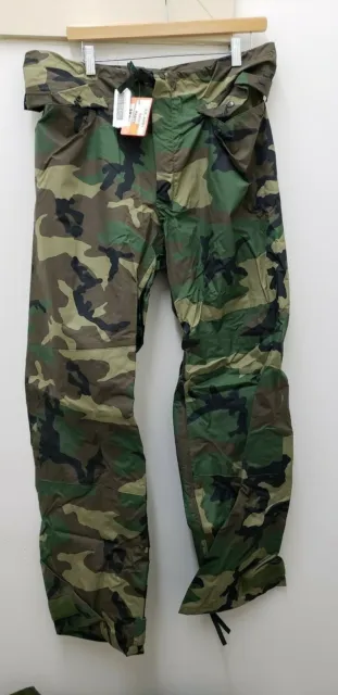 Military Issued Woodland Rainsuit Trousers-NEW-S