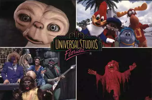 Orlando,FL Universal Studios Florida Orange County Amusement Park Postcard