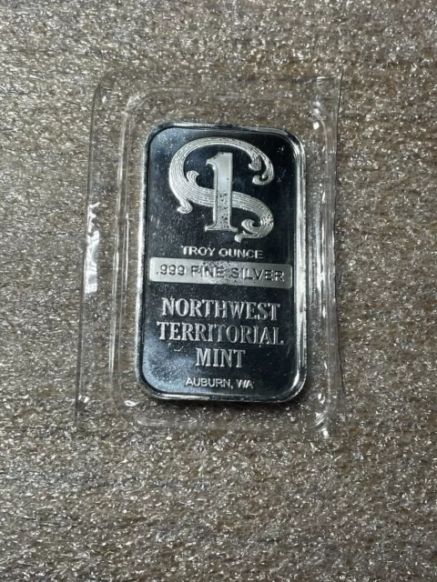 Northwest Territorial  Mint- 1 Troy Oz .999 Fine Silver Bar- In Original Plastic