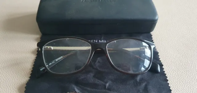 Karen Millen brown tortoiseshell glasses frames. KM 111. With case.