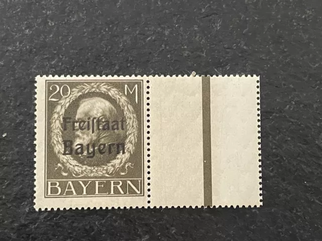 BAYERN  Freistaat on Ludwig III Mi 170 A (BdF.) MNH XF CV 40 Euros (AVCFr4)