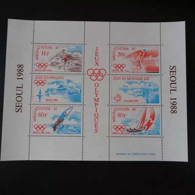 WALLIS ET FUTUNA BLOC FEUILLET N°3 avec les N°378/381 NEUF ** LUXE MNH