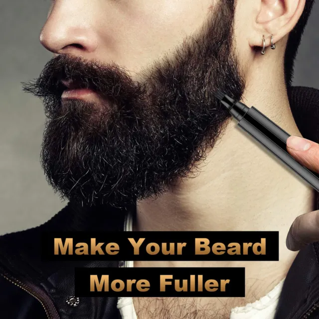Pluma de relleno para barba impermeable uso mejora fácilmente el vello facial relleno de barba preciso