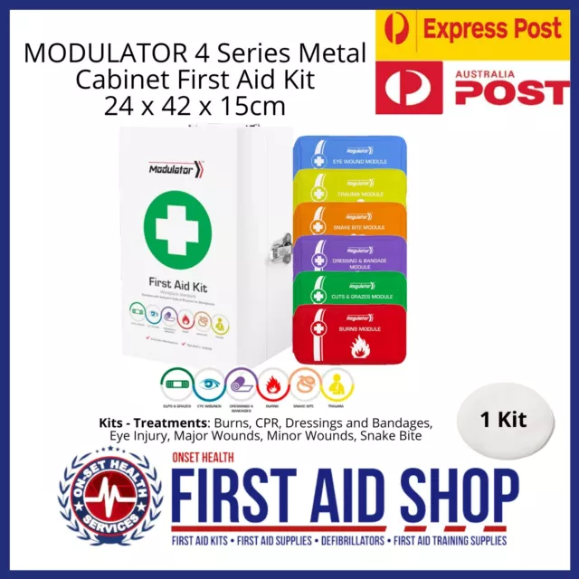 MODULATOR 4 Series Metal Cabinet First Aid Kit - First Aid Supplies