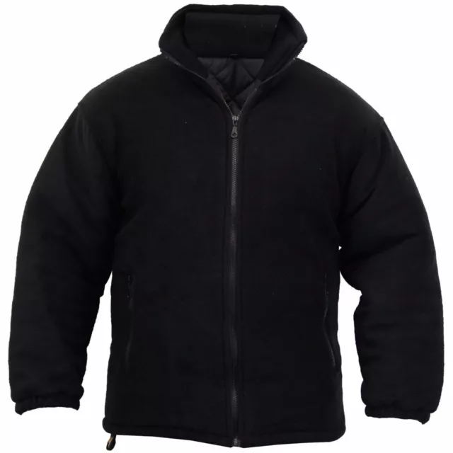 New Men's Extra Thick Winter Padded Heavy Duty Work Fleece Jacket Sizes S - 5Xl