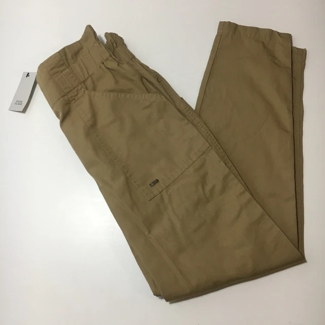PANTALONI RIVER ISLAND Ragazze cachi vita alta 11 anni NUOVI £18 NUOVI CON ETICHETTE marroni