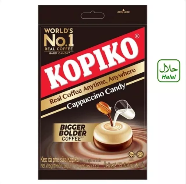 Cappuccino Coffee Candy Kopiko World’s No.1 Real Coffee Hard Candy 9 Pcs X...