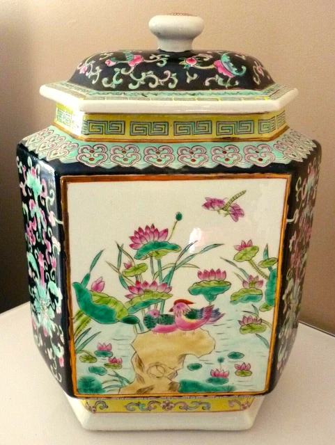 TRÈS ANCIEN VASE asiatique CHINOIS porcelaine XIXème siècle Mandarin