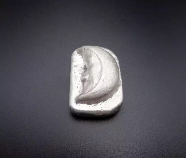 RARE Early Mutiny Metals Hand Poured Bar .999 Silver 1.5 oz Moon Face