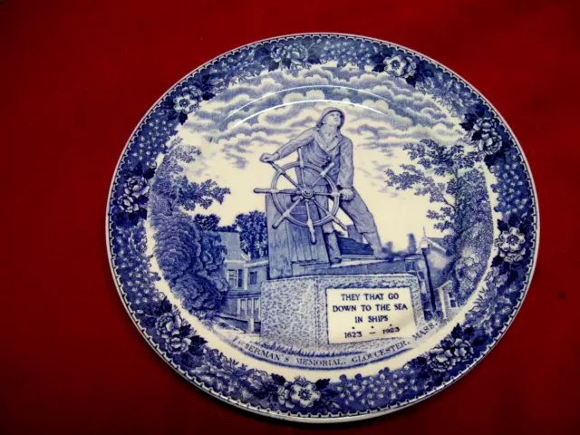 Vintage Old English Staffordshire Ware Adams Potteries Fishermans Memorial Plate