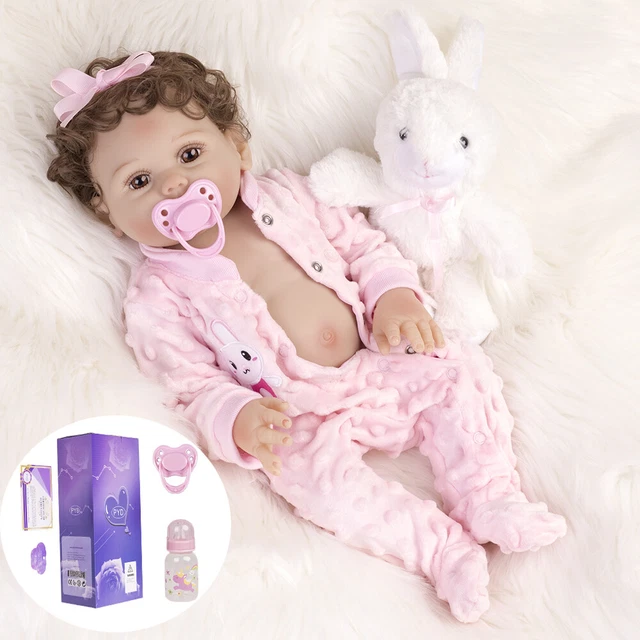 Realistic Reborn Baby Dolls Newborn Full Body Vinyl Silicone Girl Doll XMAS GIFT