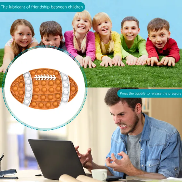 Rugby-förmige Autismus-Blase Spielzeug Anti-Stress Quetschen Blase lustig für Kinder Erwachsene 2